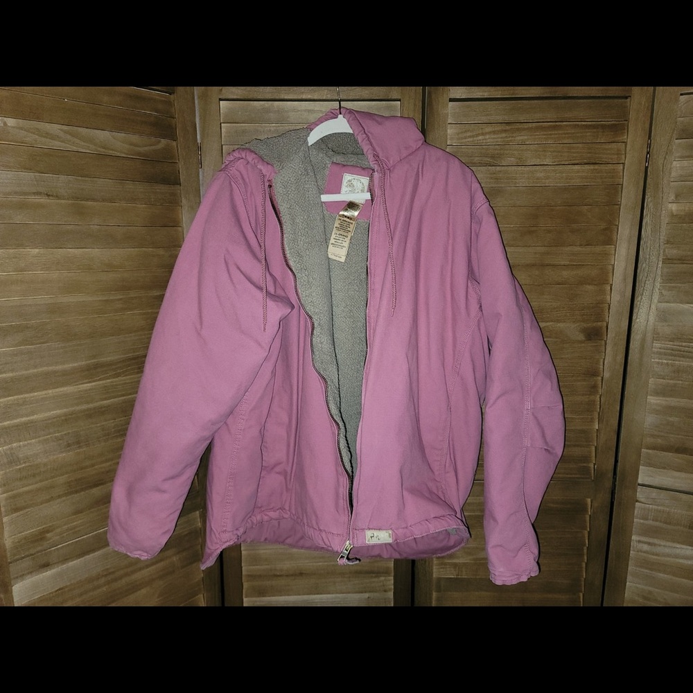 Pink sherpa coat